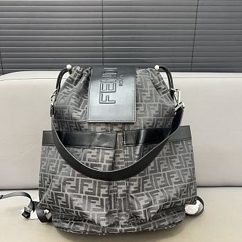 Fendi Strike Large FF Jacquard Fabric Backpack 46x25x40CM