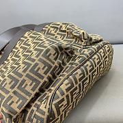 Fendi Strike Large FF Jacquard Fabric Yellow Backpack 46x25x40CM - 2