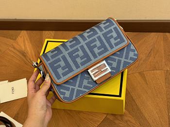 Fendi Super Premium Denim Blue Crossbody Bag 26x13x6CM