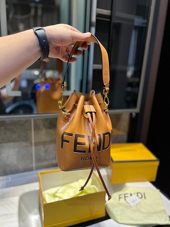 Fendi Mon Tresor Bucket Brown Bag Size 19x17x10CM