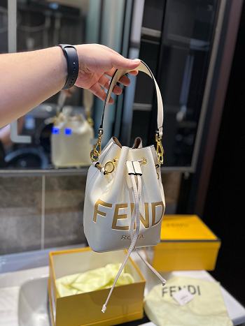 Fendi Mon Tresor Bucket White Bag Size 19x17x10CM