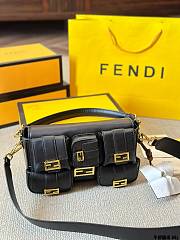 Fendi Multipocket Baguette Black Jacquard Size 26x10x16CM - 5
