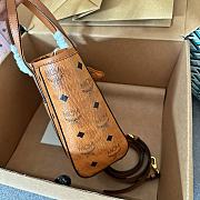 MCM Toni Shopper Visetos Cognac Brown Size 19x19CM - 6