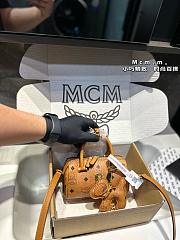 MCM Mini Ella Boston Bag in Visetos Brown 18CM - 3
