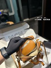 MCM Mini Ella Boston Bag in Visetos Brown 18CM - 5