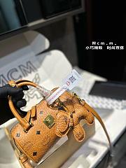 MCM Mini Ella Boston Bag in Visetos Brown 18CM - 6