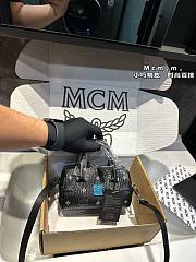 MCM Mini Ella Boston Bag in Visetos Black 18CM - 1