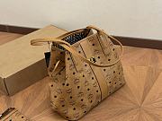 MCM Toni Top-zip Cognac Visetos Brown Size 32CM - 3