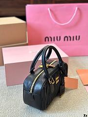 Miu Miu Arcadie Matelassé Nappa Black 22x10x7cm - 6
