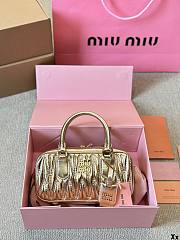 Miu Miu Arcadie Matelassé Nappa Gold 22x10x7cm - 1