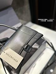 Balenciaga Small Hourglass Black Leather Size 22x14x10CM - 3
