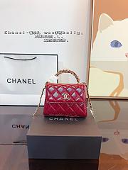 Chanel Clutch With Chain Red 15x5x12cm - 1