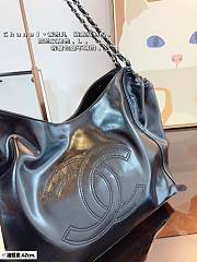 Chanel Coco Cabas Black Patent Size 43x30CM - 6