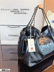 Chanel Coco Cabas Black Patent Size 43x30CM - 5