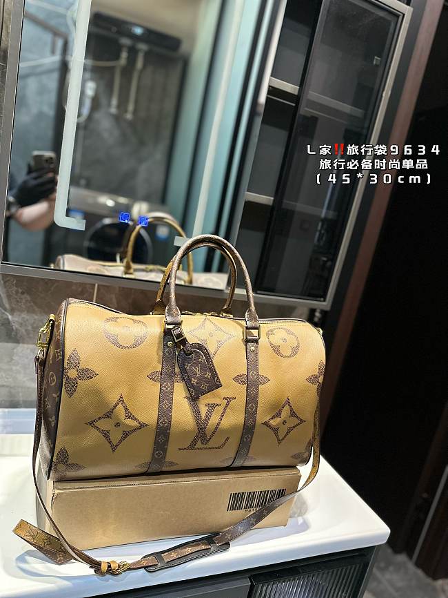 LV Keepall Bandoulière 50 Brown Size 27x20x45cm - 1