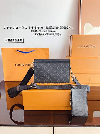 LV Gaston Wearable Wallet Grey Size 22 x 14 x 4 cm