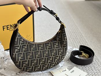 Fendi Graphy Bag Zucca Canvas Brown Size 24x29x10CM