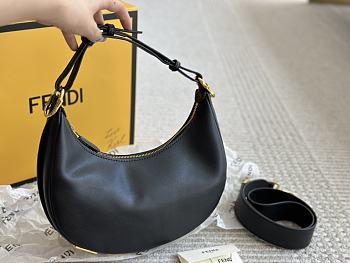 Fendi Graphy Bag Zucca Canvas Black Size 24x29x10CM