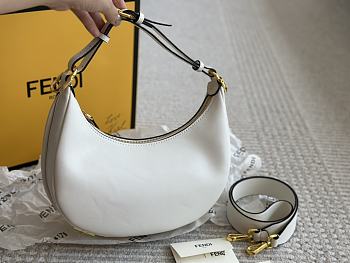 Fendi Graphy Bag Zucca Canvas White Size 24x29x10CM