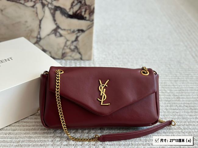 Saint Laurent YSL Calypso In Red Size 27x13CM - 1