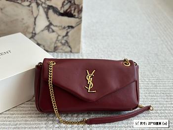 Saint Laurent YSL Calypso In Red Size 27x13CM