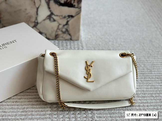 Saint Laurent YSL Calypso In White Size 27x13CM - 1