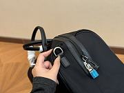 Prada Triangle Logo-Patch Duffel Black Bag 45cm - 2