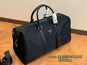 Prada Triangle Logo-Patch Duffel Black Bag 45cm - 4