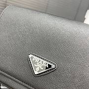 Prada Black Saffian Leather Bag Size 22x14x5cm - 3