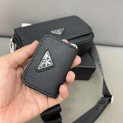 Prada Black Saffian Leather Bag Size 22x14x5cm - 4