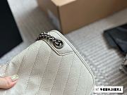 YSL Mediium Niki Shoulder White Bag 28CM - 3