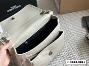 YSL Mediium Niki Shoulder White Bag 28CM - 4