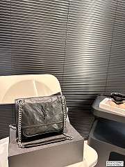 YSL Mediium Niki Shoulder Black Bag 28CM - 5