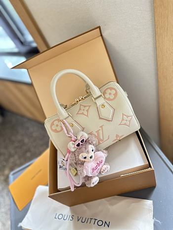 Louis Vuitton White Speedy Bandoulière 20x13x12 cm