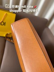 Fendi Sunshine Medium Orange Leather Shopper 35x17x31CM - 3