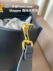 Fendi Sunshine Medium Black Leather Shopper 35x17x31CM - 5