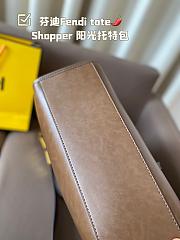 Fendi Sunshine Medium Brown Leather Shopper 35x17x31CM - 2