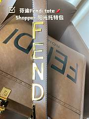 Fendi Sunshine Medium Brown Leather Shopper 35x17x31CM - 5