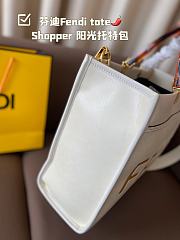 Fendi Sunshine Medium White Leather Shopper 35x17x31CM - 2