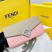 Fendi Wallet Continental With Chain FF Pink 18x9x3CM - 4