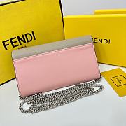 Fendi Wallet Continental With Chain FF Pink 18x9x3CM - 6
