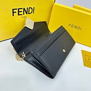 Fendi Wallet Continental With Chain FF Black 18x9x3CM - 3