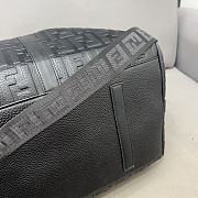 Fendi Travel Black Leather Duffel Size 50x25x27cm - 3