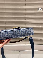 Fendi Baguette Dark Blue FF Chenille Bag Size 27x6x15CM - 4