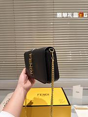 Fendi Graphy FF Jacquard Chain Black Size 21x4x11CM - 3