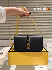 Fendi Graphy FF Jacquard Chain Black Size 21x4x11CM - 6