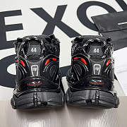 Balenciaga Runner Graffiti Sneaker in black and red mesh and nylon 677403W3RBQ1060 - 4