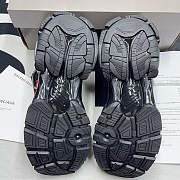 Balenciaga Runner Graffiti Sneaker in black and red mesh and nylon 677403W3RBQ1060 - 3