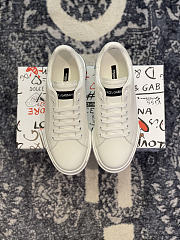 Dolce & Gabbana Calfskin Nappa Portofino Sneakers White - 3