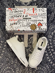 Dolce & Gabbana Calfskin Nappa Portofino Sneakers White - 2